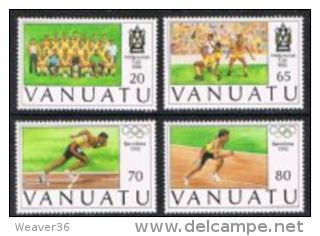 Vanuatu SG601-604 1992 Melanesian Football Cup And Olympics Set 4v Complete Unmounted Mint - Vanuatu (1980-...)