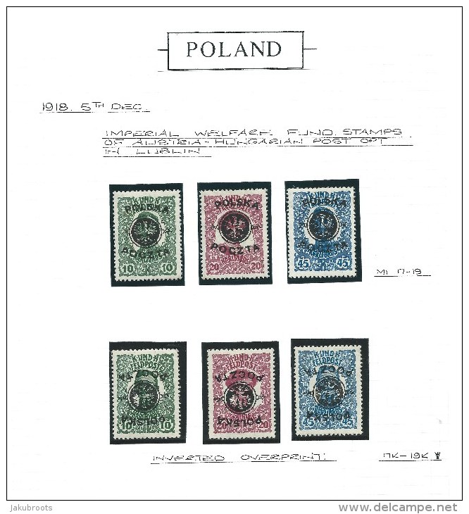 5 DEC.1919. .WELFARE FUND .MILITARY POST.OVERPRINT  INVERTED - Nuevos