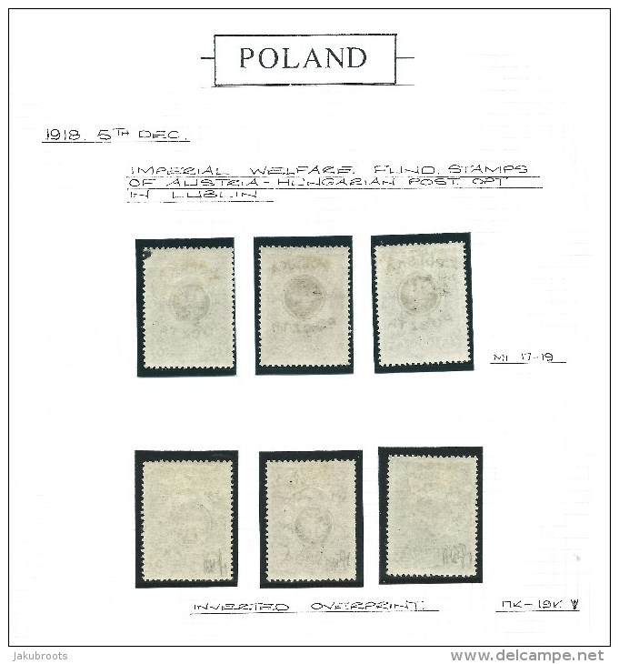 5 DEC.1919. .WELFARE FUND .MILITARY POST.OVERPRINT  INVERTED - Unused Stamps
