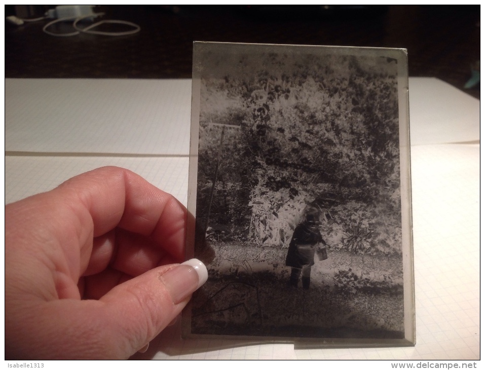 Plaque De Verre Enfant  Non Identifiée - Glasplaten