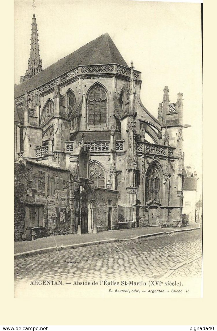 Cp , 61 , ARGENTAN , Abside De L'Église Saint-Martin (XVIe S.) - Argentan