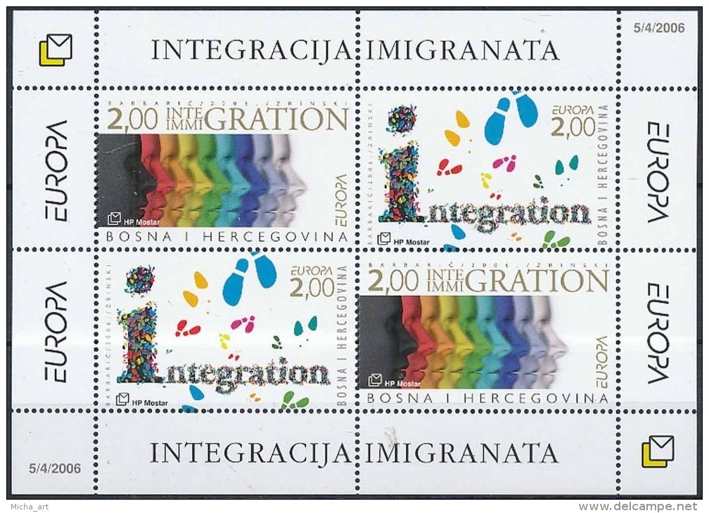 Bosnia Herzegowina Mostar 2006 Europa Cept Sheetlet MNH - 2006