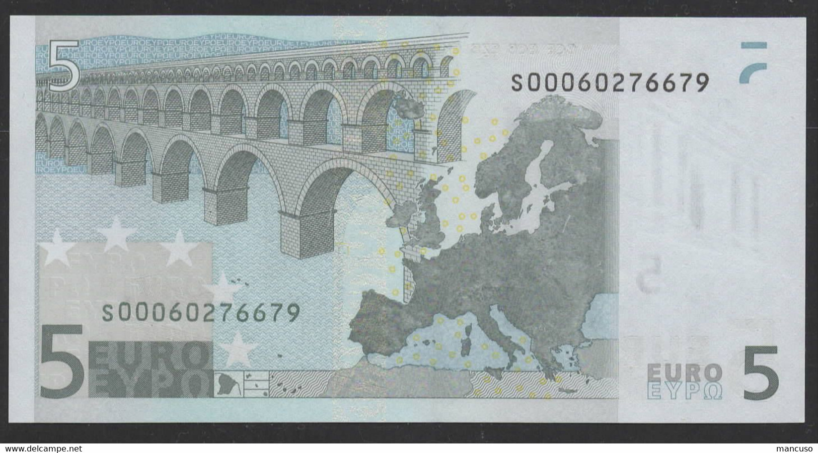 S ITALIA  5 EURO J001 G3  DUISENBERG  UNC - 5 Euro