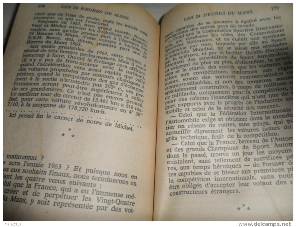 24 HEURES DU MANS / PAUL MASSONNET ET FRANCOIS CAVANNA 1963 / FORMAT POCHE