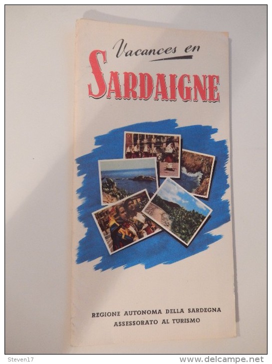 ITALIE : VACANCES EN SARDAIGNE BEAU DÉPLIANT ANCIEN - Dépliants Touristiques