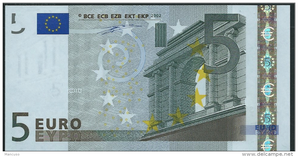 S ITALIA  5 EURO J001 E6   DUISENBERG   UNC - 5 Euro