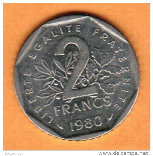 FRANCE   2 FRANCS 1980 (KM # 942.1) - Other & Unclassified