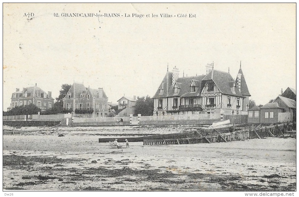 Grand-Camp-les-Bains (Calvados) - La Plage Et Les Villas, Côté Est - Edition A. Dubosq - Carte A.D. N°42 - Autres & Non Classés