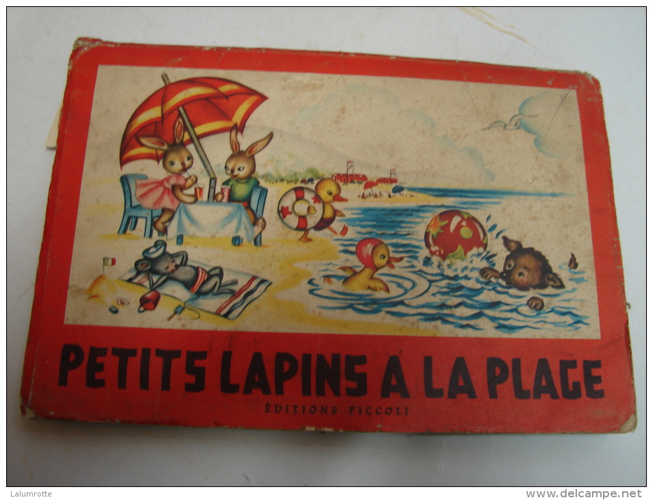 Découpis. 4. Petits Lapins à La Plage. Livre Editions Piccoli. - Animales