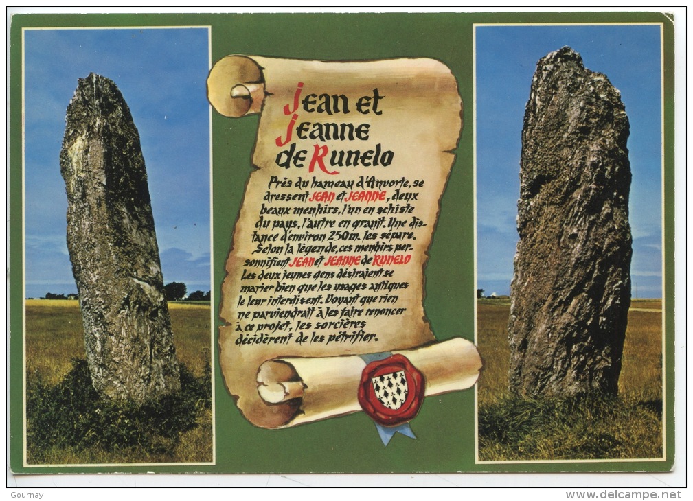 Belle Ile En Mer : Les Menhirs Jean Et Jeanne De Runelo (ed Artaud Neuve)parchemin Histoire - Belle Ile En Mer