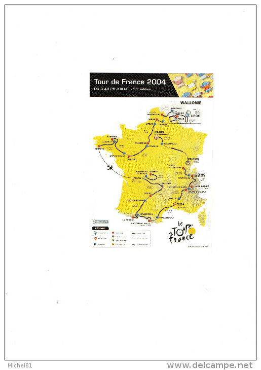 Cyclisme  - Tour De France Cycliste Saint Léonard-de-Noblat 2004 - Cycling - Vélo  (carte Postale) - Cycling