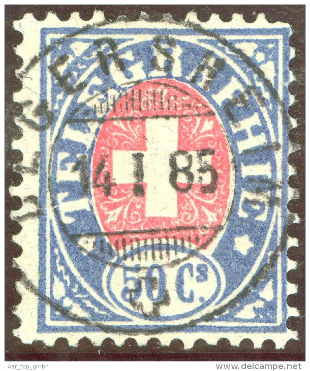 Heimat SG Degersheim 1885-01-14 Poststempel Auf Telegraphen-Marke Zu# 16 Voll-O - Télégraphe
