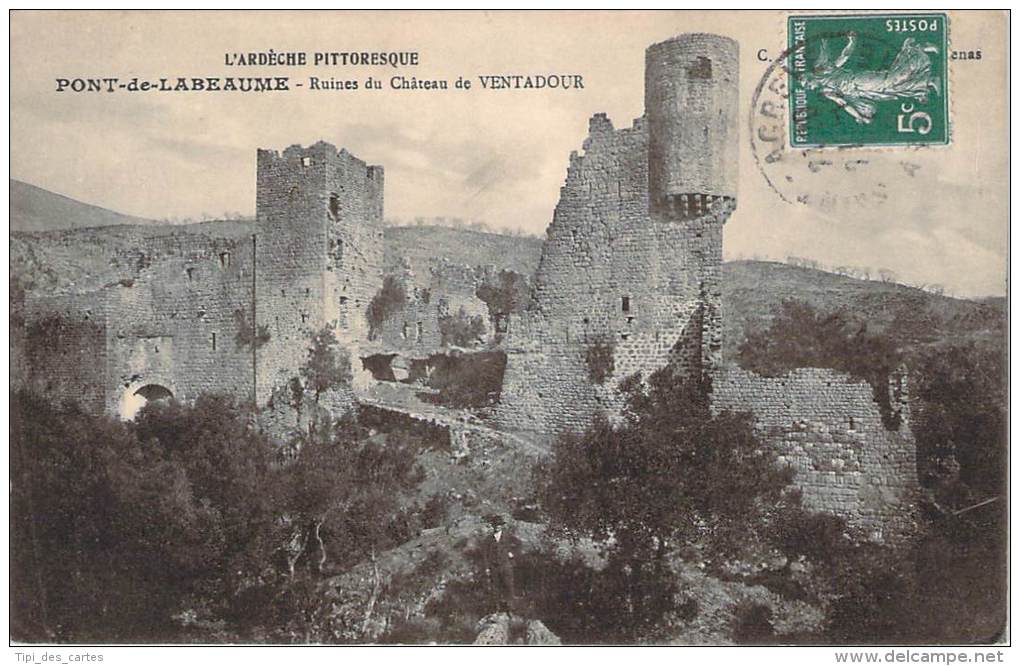 07 - Pont-de-Labeaume - Ruines Du Château De Ventadour - Autres & Non Classés