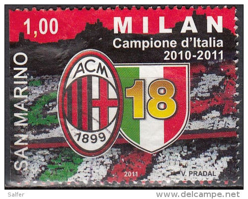 SAN MARINO 2011  MILAN Campione D´Italia  Usato / Used - Used Stamps
