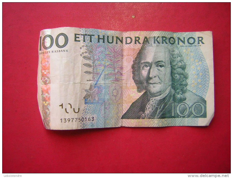 1 BILLET  SUEDE   100 ETT HUNDRA KRONOR  SVERIGES RIKSBANK - Zweden