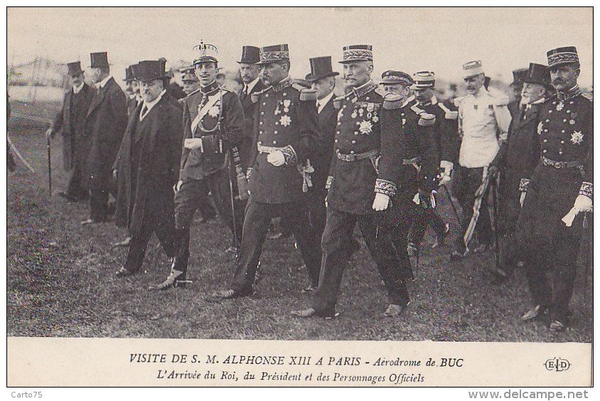 Evènements - Visite Officielle Alphonse XIII à Paris - Aérodrome De Buc - Espagne - Militaria Officiers Président - Réceptions