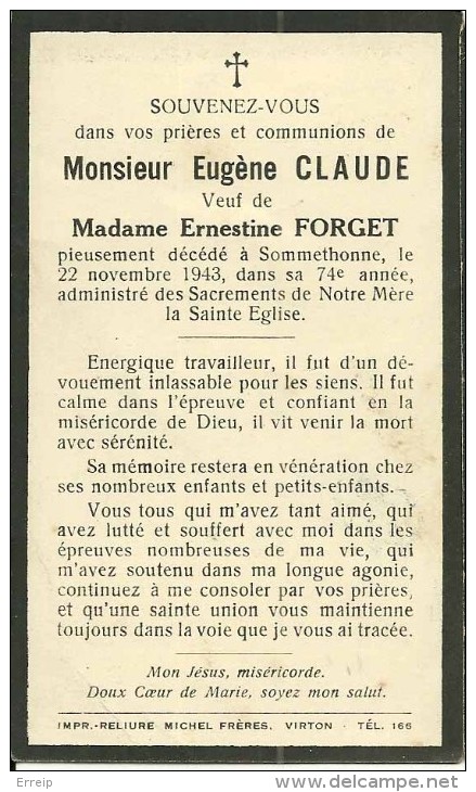 Meix Devant Virton Eugene Claude Sommethonne 1869-1943 - Meix-devant-Virton