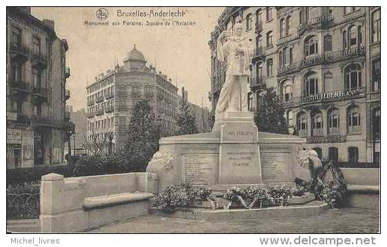 Bruxelles - Anderlecht - Monument Aux Forains Square De L'Aviation - Nels - Circulé - Ets Guilbert - Sépia - TBE - Anderlecht