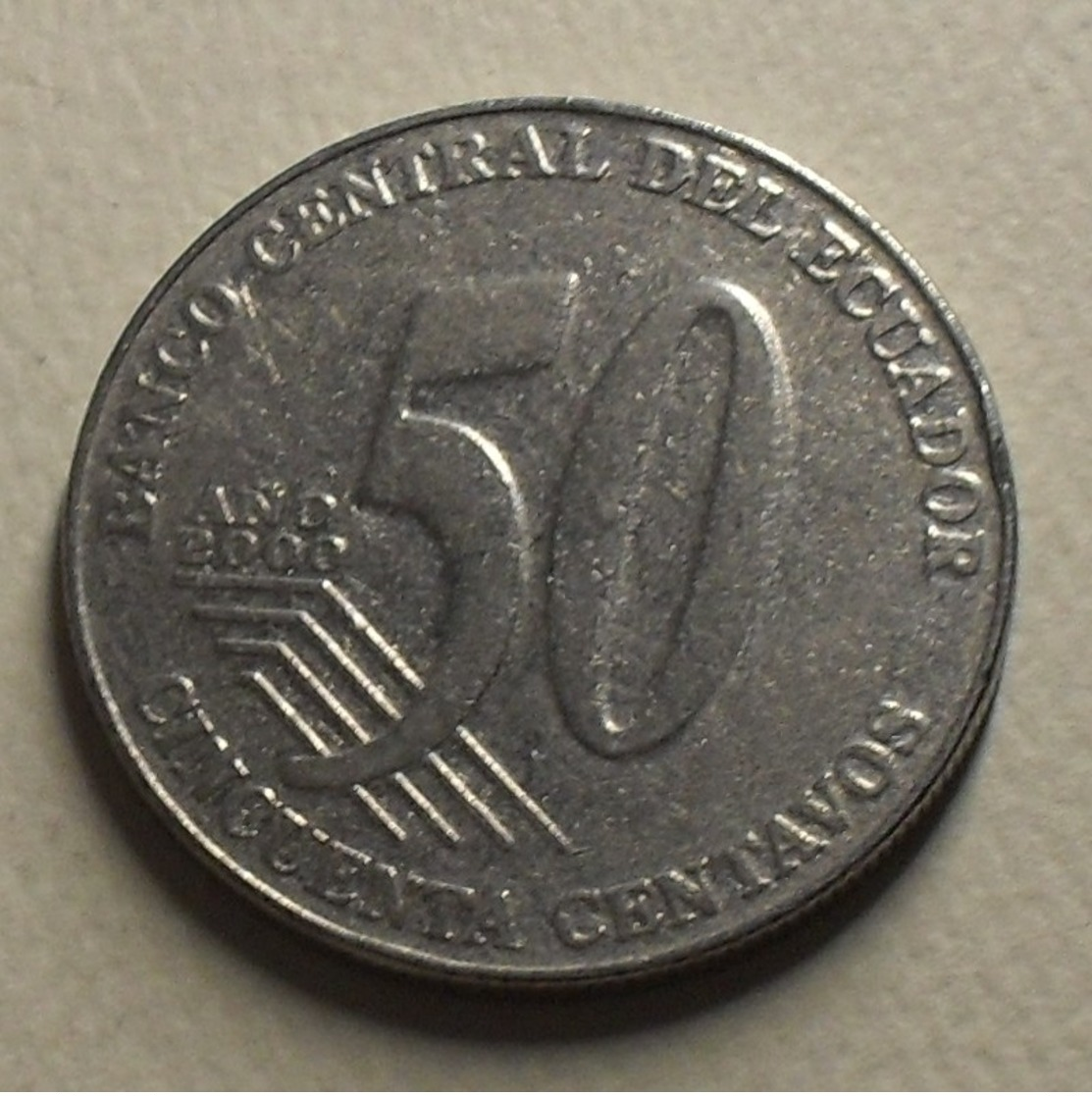 2000 - Equateur - Ecuador - 50 CENTAVOS, (Eloy Alfaro), KM 108 - Ecuador