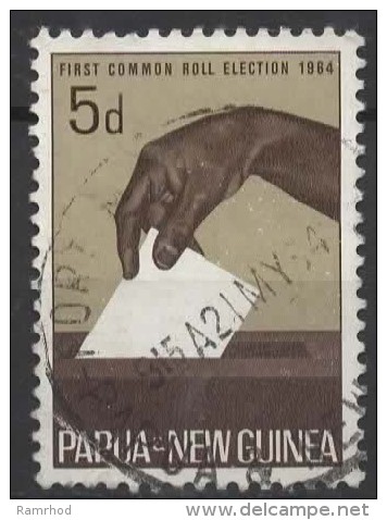 PAPUA NEW GUINEA 1964 Common Roll Elections - 5d Casting Vote  FU - Papouasie-Nouvelle-Guinée