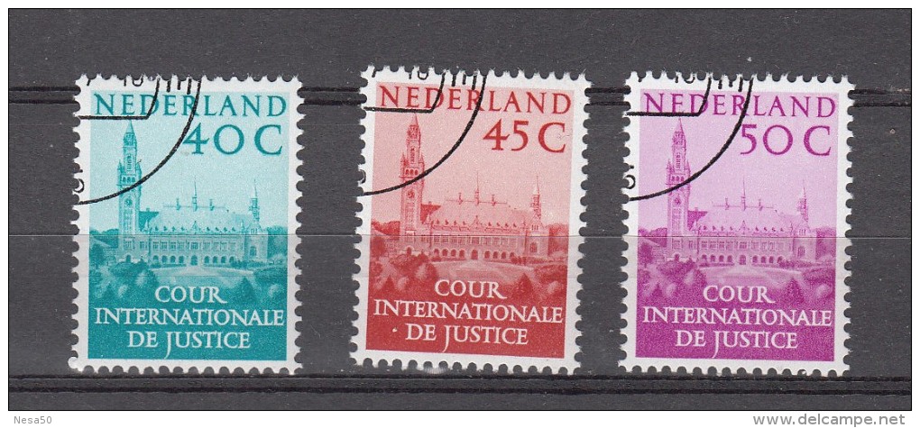 Nederland 1977 Nvph Nr D41 - D43 Dienstzegels Vredespaleis Gestempeld - Service