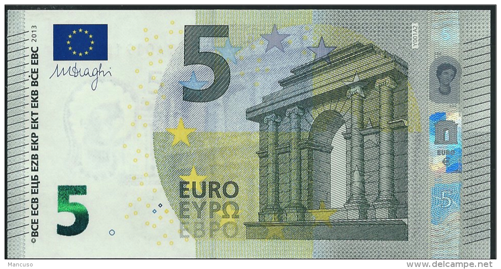 € 5 GREECE  Y001 A2  DRAGHI  UNC - 5 Euro