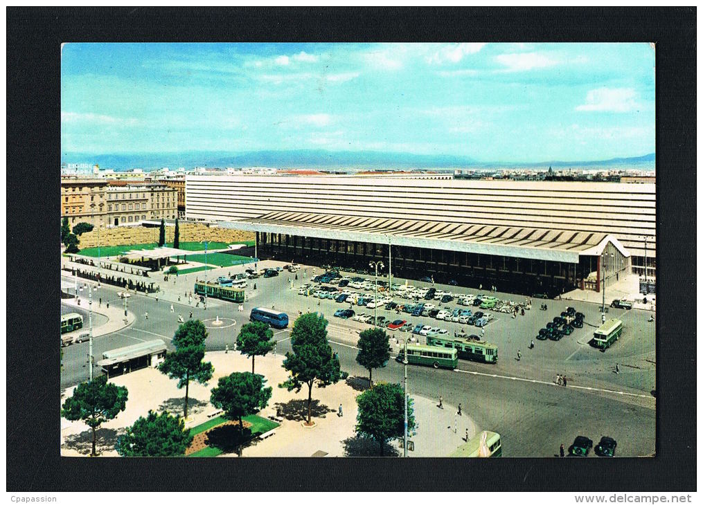 ROMA  Stazione Termini AUtobus - Autos Voyagée 1958   PAYPAL FREE - Stazione Termini