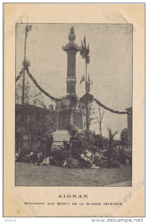 32 - Aignan (Gers) - Monument Aux Morts De La Guerre 1914-1918 - Andere & Zonder Classificatie