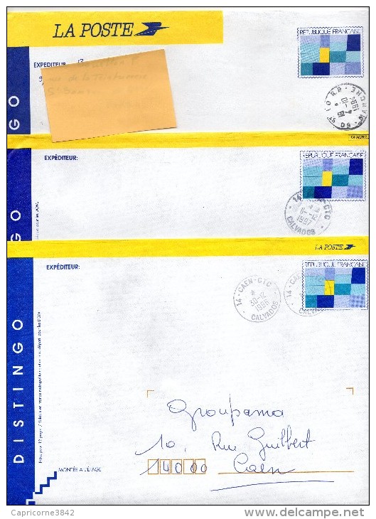 3 Enveloppes DISTINGO Ref: 2001 E - 2005 E - 2007 E - PAP: Sonstige (1995-...)