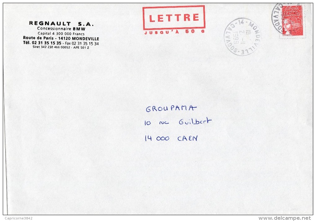 Entier Postal Marianne De Luquet. Mention "La Poste".  Validité Permanente Pour L'envoi En "Lettre 100g" - Ref 3417 - Listos A Ser Enviados: Otros (1995-...)