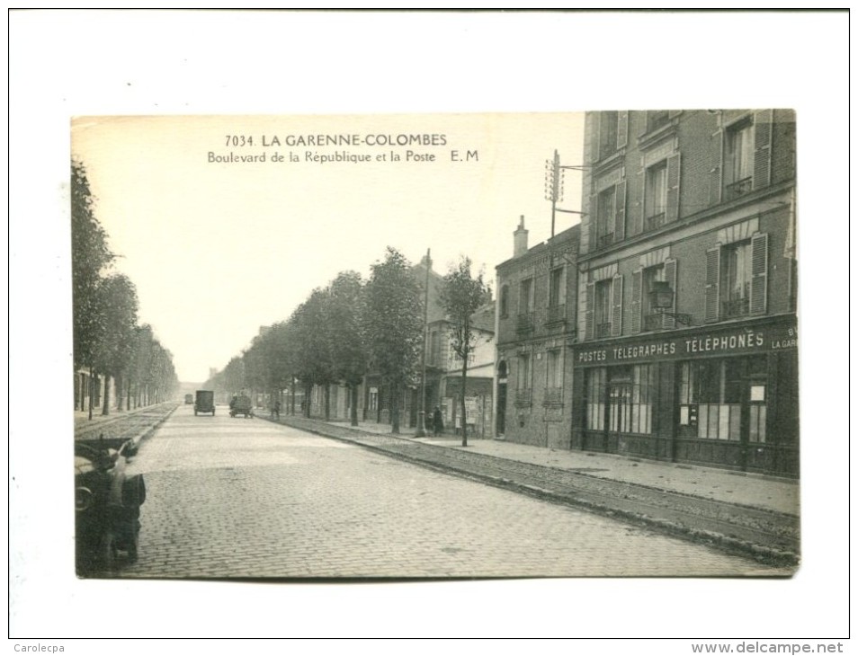 CP - LA GARENNE COLOMBES (92) Boulevard De La Republique Et La Poste - La Garenne Colombes