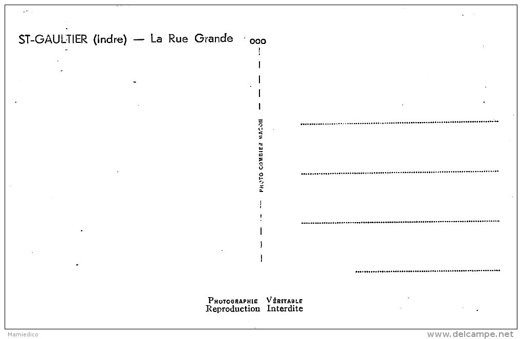 36 INDRE St - GAULTIER.- La Grande Rue Hôtel De La Promenade Cuisiniers Et Personnel Sur Le Trottoir Semi - Autres & Non Classés