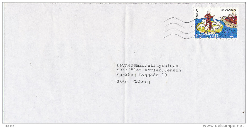 Faroe Islands Cover Sent To Denmark 11-3-1995 Single EUROPA CEPT Stamp (the Cover Is Bended) - Faroe Islands