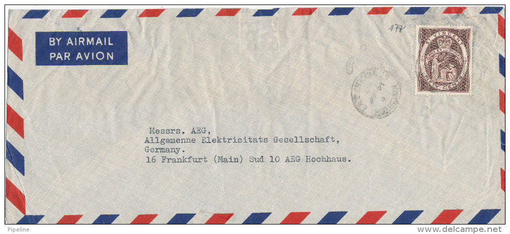St. Vincent Air Mail Cover Sent To Germany 1960 ?? Single Franked - St.Vincent (...-1979)