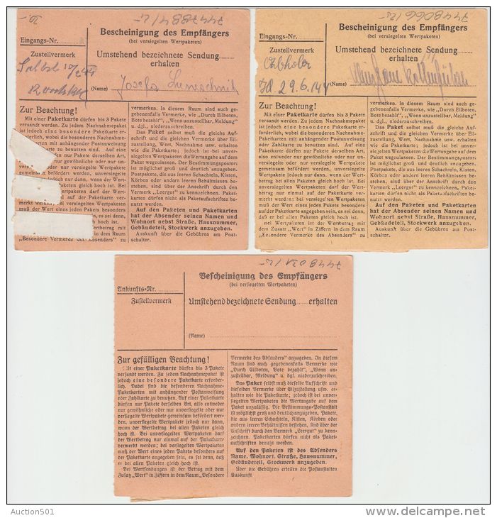 26003  Ostmark, 1942-1944, Steiermark, Lot Paketkarten (7), LICHTENWALD, HAGAU, POLSTRAU, FRAUHEIM, PRAGENHOF - Lettres & Documents