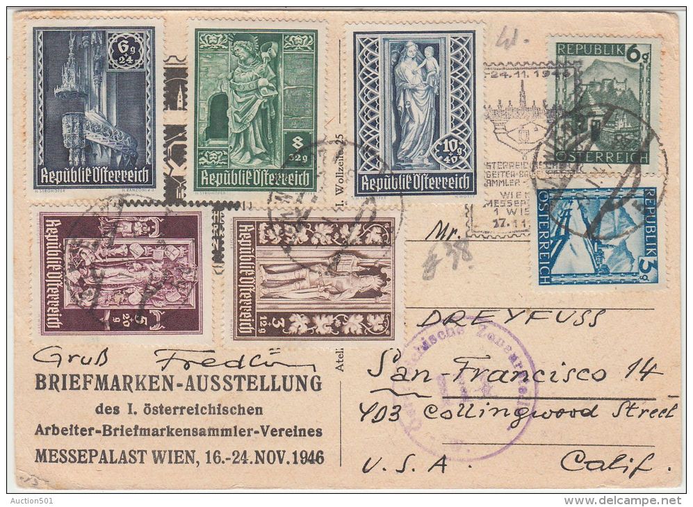 26004 Österreich, 1946/1951, Partie Belege Mit Zensuren (5), U.a. Express, Reko, Teils Ins Ausland, Fundgrube Usw.,P -GF - Lettres & Documents