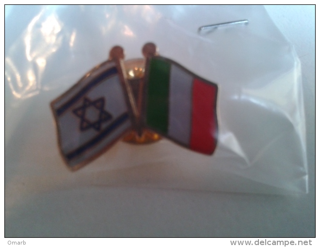 Pin003 Pins Bandiere Amicizia Israele Italia Flag Friendship Israel Italy Drapeau Amitié Israel Italie Expo Milano 2015 - Altri & Non Classificati