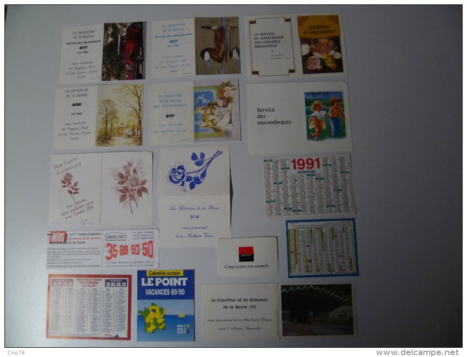 Lot De 35 Calendriers Petit Format - Autres & Non Classés