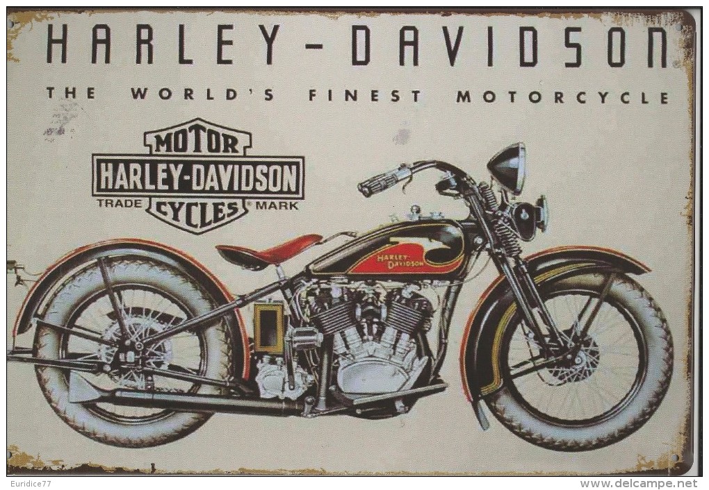 CARTEL DE METAL 20X30CM -3 HARLEY DAVIDSON - Plaques En Tôle (après 1960)
