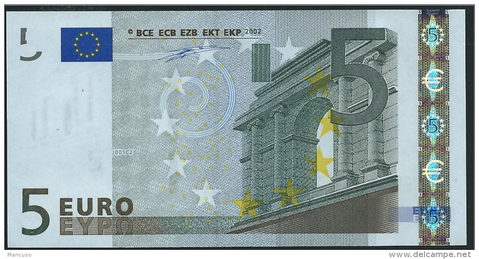 S ITALIA  5 EURO J001 C2  DUISENBERG   UNC - 5 Euro