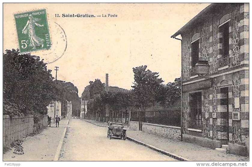 95 - SAINT GRATIEN : La Poste (PTT ) Automobile Décapotable En Plan Avant - CPA - Val D'Oise - Saint Gratien