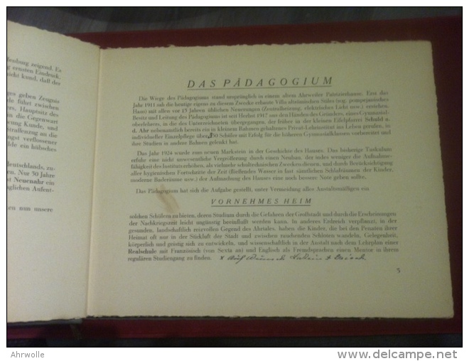 Buch Katholisches Pädagogium Ahrweiler Kollbach Remagen Prospekt Ca. 1927 - Rhénanie-Palatinat