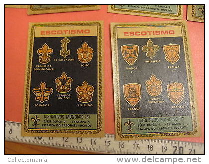 12 Boy Scout Cards SET 9 Compl. Advertising 1957 Worldwide Badges Pathfinders Boy-scouts  Padvinders  Boy-scout - Scouting