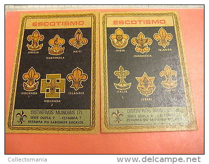 12 Boy Scout Cards SET 9 compl. Advertising 1957 worldwide badges pathfinders boy-scouts  padvinders  boy-scout