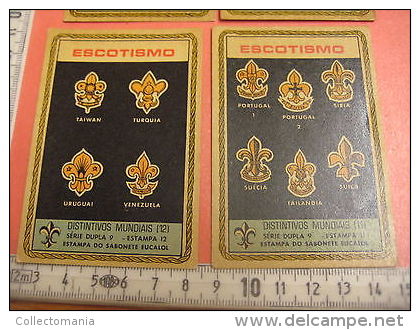 12 Boy Scout Cards SET 9 compl. Advertising 1957 worldwide badges pathfinders boy-scouts  padvinders  boy-scout