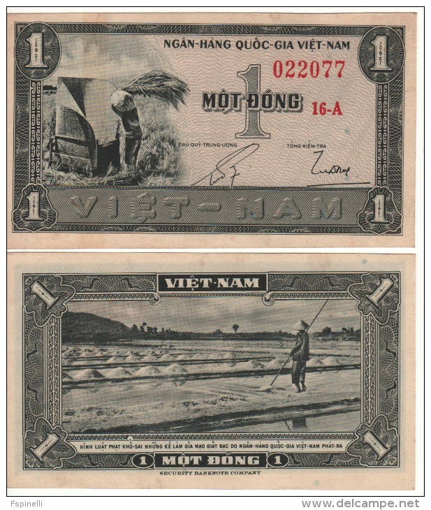 South VIETNAM    1 Dong        P11    ND    1955      Au-UNC - Vietnam