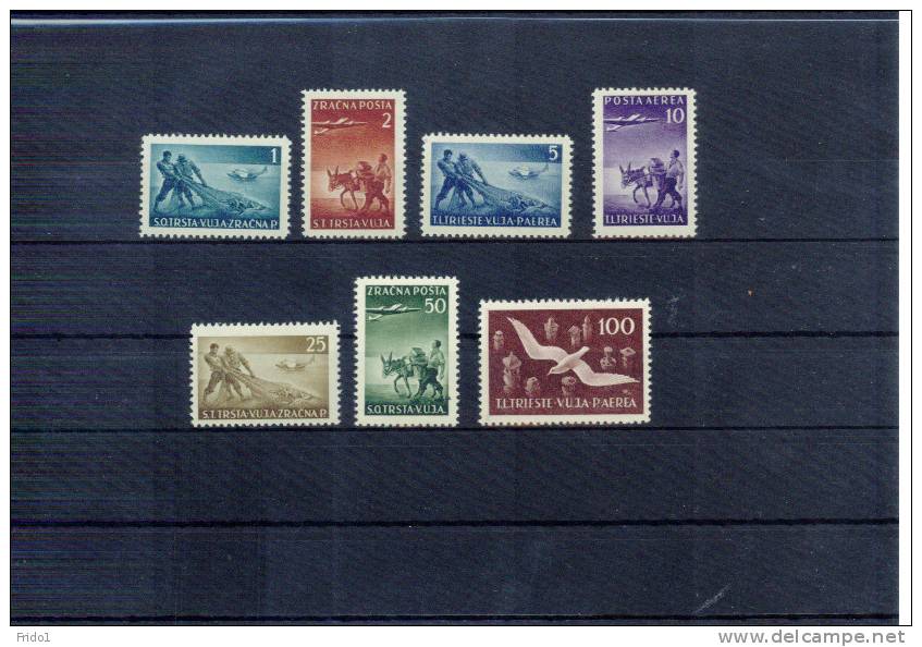 Triest Zone B (STT-VUJA) Flugpostmarken / Airmail Stamps Michel 5-11 Postfrisch / MNH - Ungebraucht