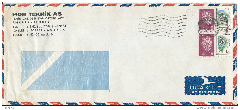 Turkey Air Mail Cover 1986 - Brieven En Documenten