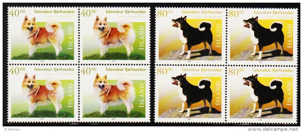 2001. Dogs. 40 + 80 Kr. 4-Block. (Michel: 977-978) - JF191851 - Oblitérés