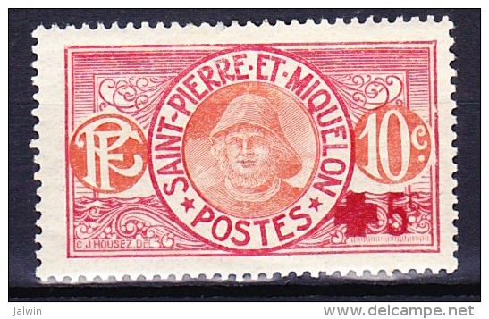 SAINT PIERRE ET MIQUELON 1915-17 YT N° 105 * - Unused Stamps